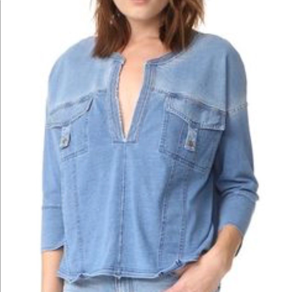 Free People Jersey and Jean shirt